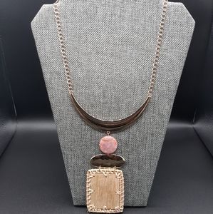 New! Beautiful Golden Arc Statement Necklace